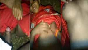 Petite Indian teen gets wild in the woods with a customer