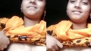 Cute Bangladeshi girl shows off in village