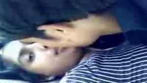 Amateur couple's homemade video of foreplay and kissing in Kanpur