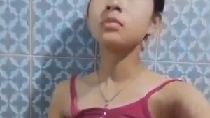Monipuri girl flaunts her slim body and small boobs