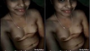 Exclusive recording of a cute Indian girl in the nude