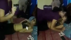 Two Indian women have lesbian fun in their bedroom