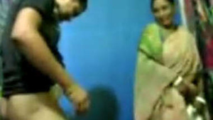 Intense sex scene with a hot guy and his friend's mom in saree