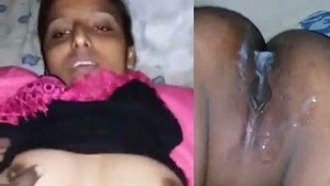 Desi Indian girl gets a creamy surprise in her pussy