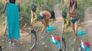 Desi girl gets naked in the wild after sexual encounter