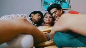 Desi village girl's threesome sex video