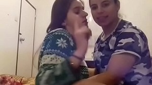 Indian Lesbians' Passionate Moment with Private