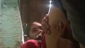 Spying couple indulges in steamy sex with village girl