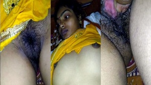 Dehati sexy video of Indian girl with hairy pussy and boobs
