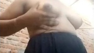 Indian girl with big boobs and tight pussy in VC video