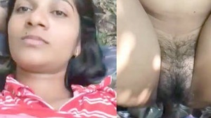 Cute Indian girl enjoys outdoor sex in public