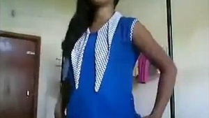 Watch a stunning Indian teen strip down and masturbate in a hot video