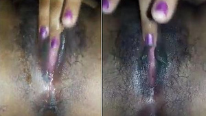Indian wife pleasures herself with her fingers and cums hard